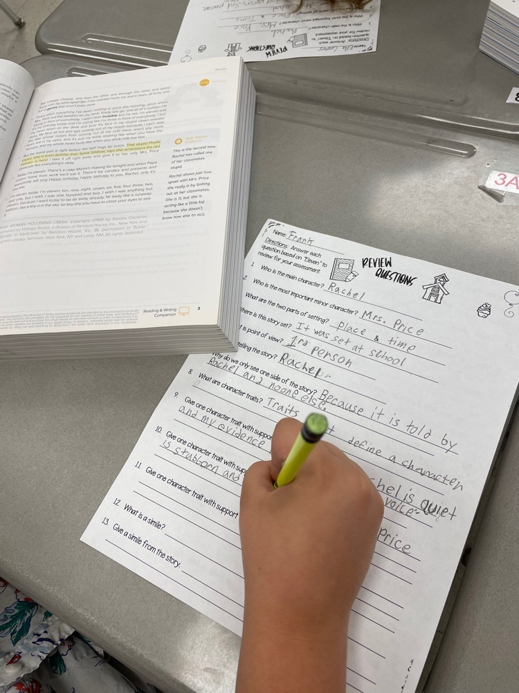 Students in 6th grade analyzing the short story “Eleven” by Sandra Cisneros